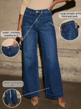 ❤️❤️These R🔥& will "SNATCH THOSE CURVES" Jeans Dark Blue 85% COTTON 5% ELASTANE
